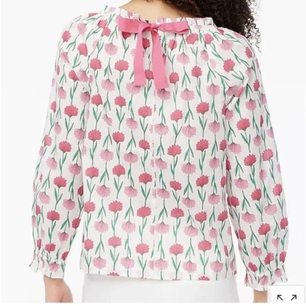 J Crew Floral Long Sleeve Blouse NWT - Picture 11 of 14